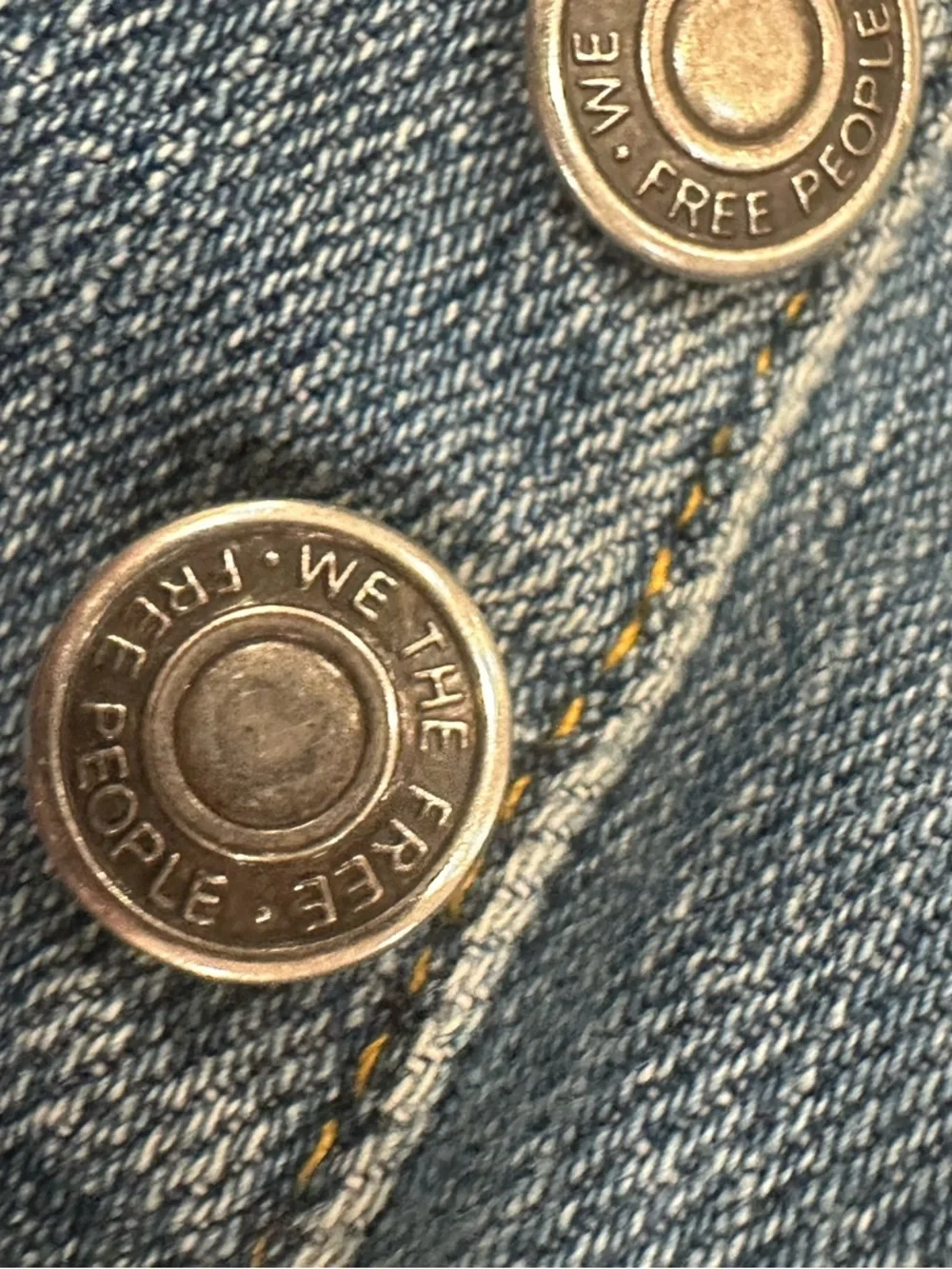 Distressed grunge festival Denim Jacket free people boho - Picture 10 of 12